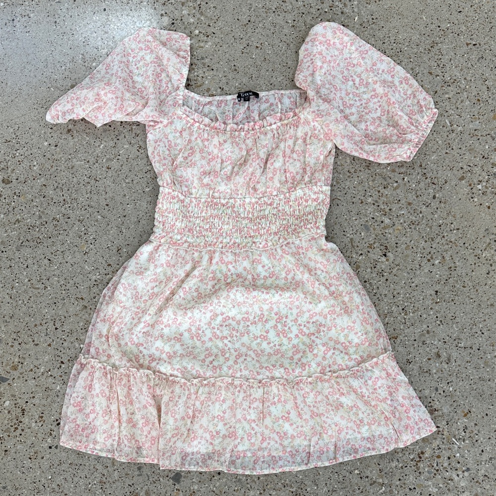 Floral Pink juniors Dress